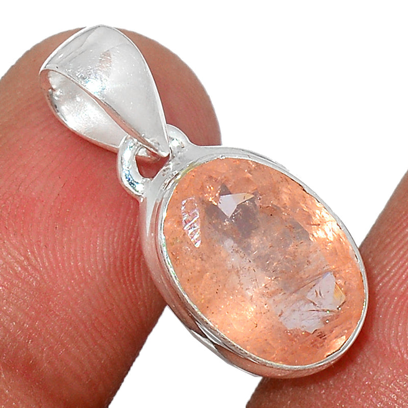 1" Morganite Faceted Pendants - MGFP453