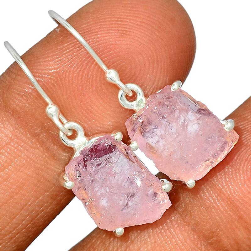 1.2" Claw - Morganite Rough Earrings - MGNE339