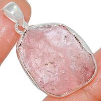 1.7" Morganite Rough Pendants - MGNP456