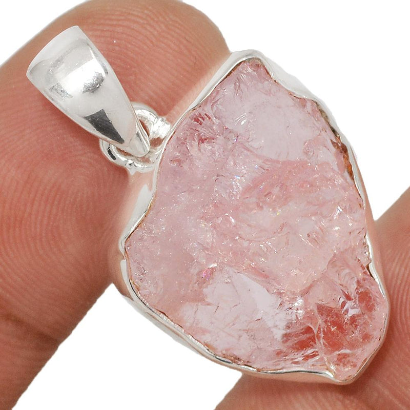 1.2" Morganite Rough Pendants - MGNP617