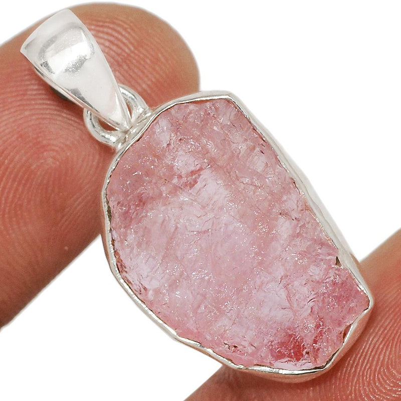 1.3" Morganite Rough Pendants - MGNP648