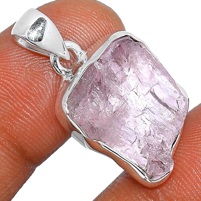 1.1" Morganite Rough Pendants - MGNP672