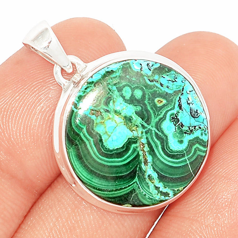 1.2" Malachite In Chrysocolla Pendants - MICP1754