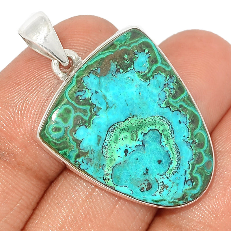 1.5" Malachite In Chrysocolla Pendants - MICP1783