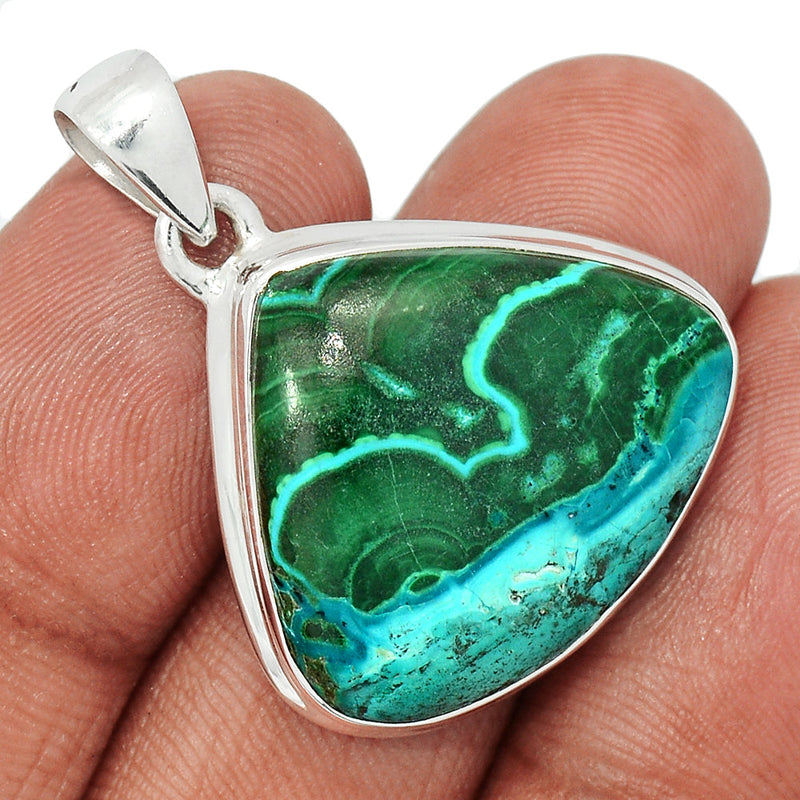 1.3" Malachite In Chrysocolla Pendants - MICP1891