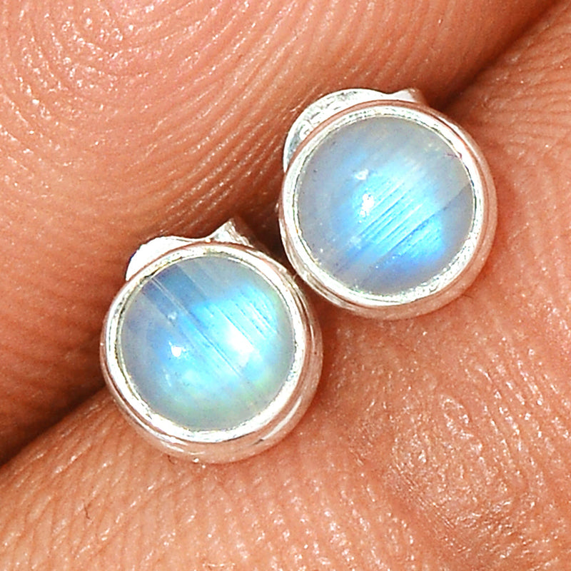 Rainbow Moonstone Studs - MONS1008