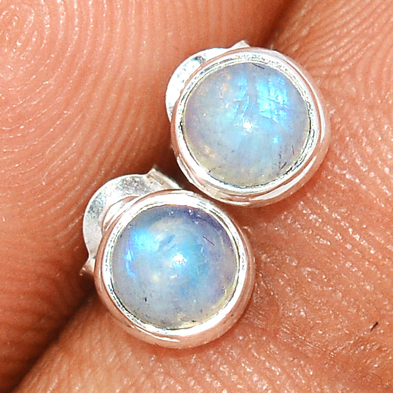 Rainbow Moonstone Studs - MONS1023