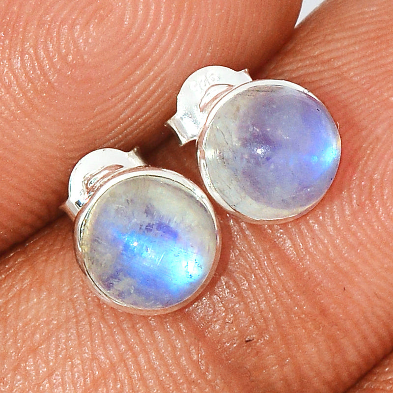 Rainbow Moonstone Studs - MONS1024