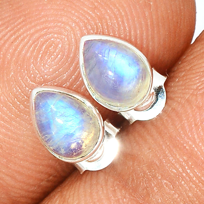 Rainbow Moonstone Studs - MONS1045