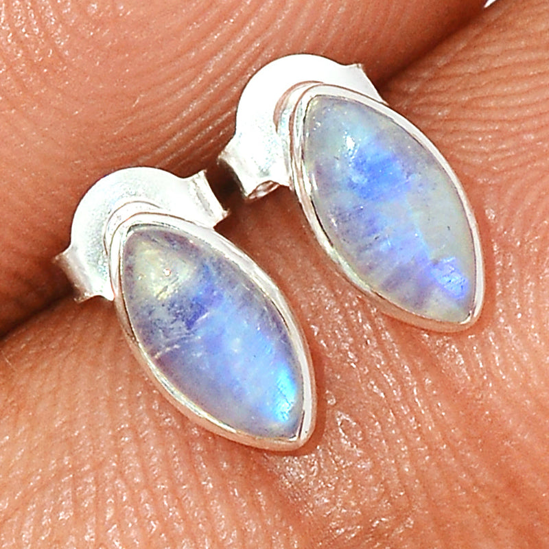 Rainbow Moonstone Studs - MONS1077