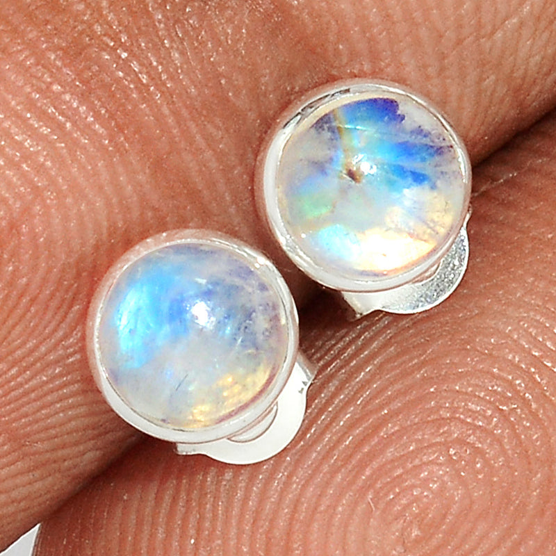 Rainbow Moonstone Studs - MONS1092