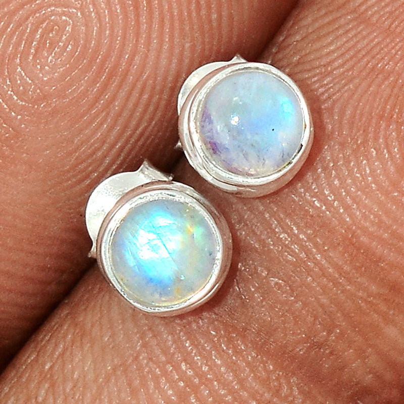 Rainbow Moonstone Studs - MONS1093