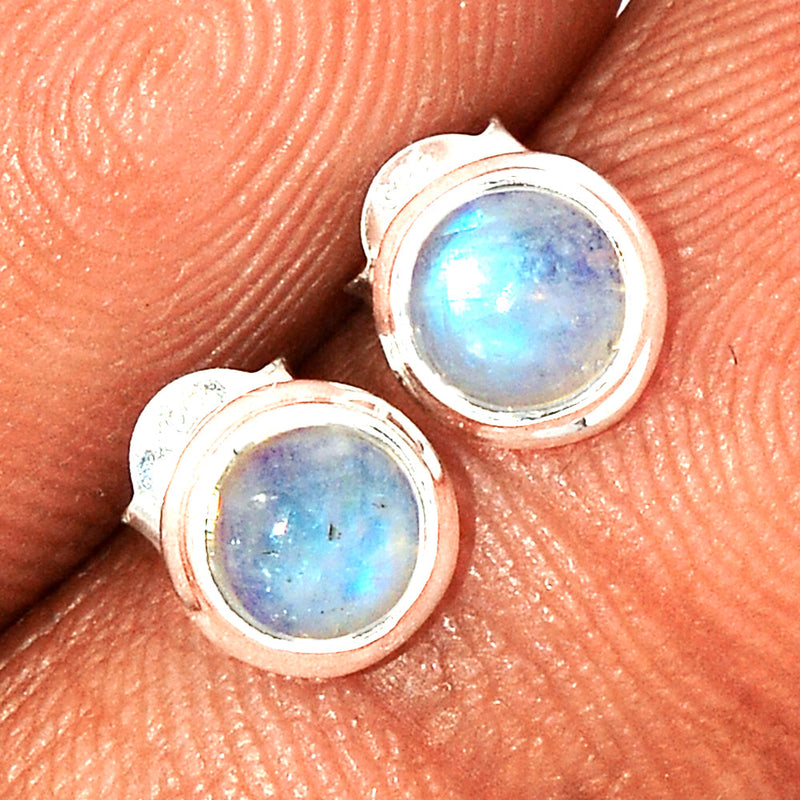 Rainbow Moonstone Studs - MONS1094