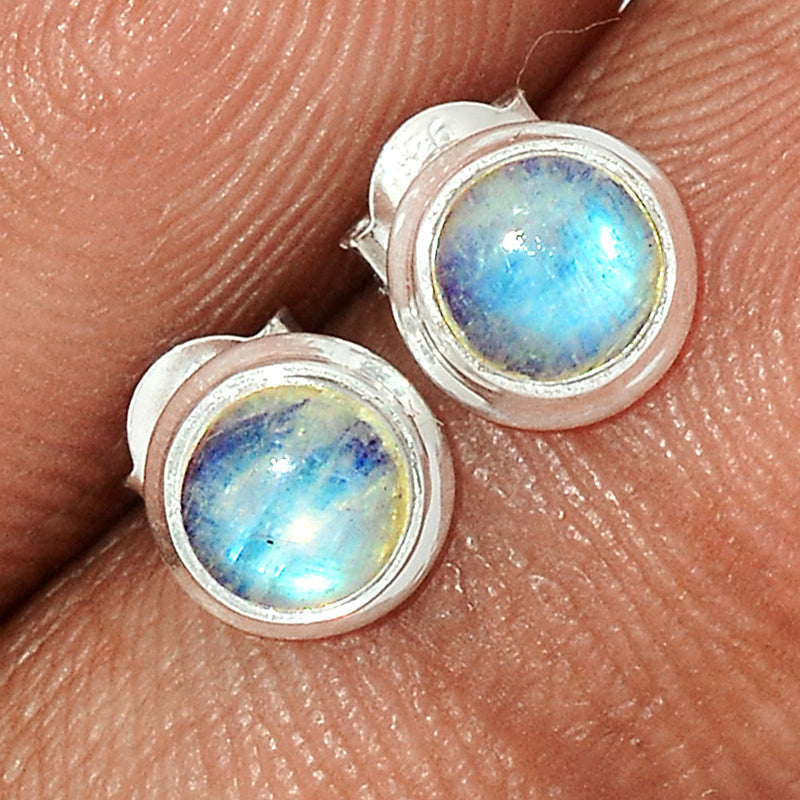 Rainbow Moonstone Studs - MONS1097