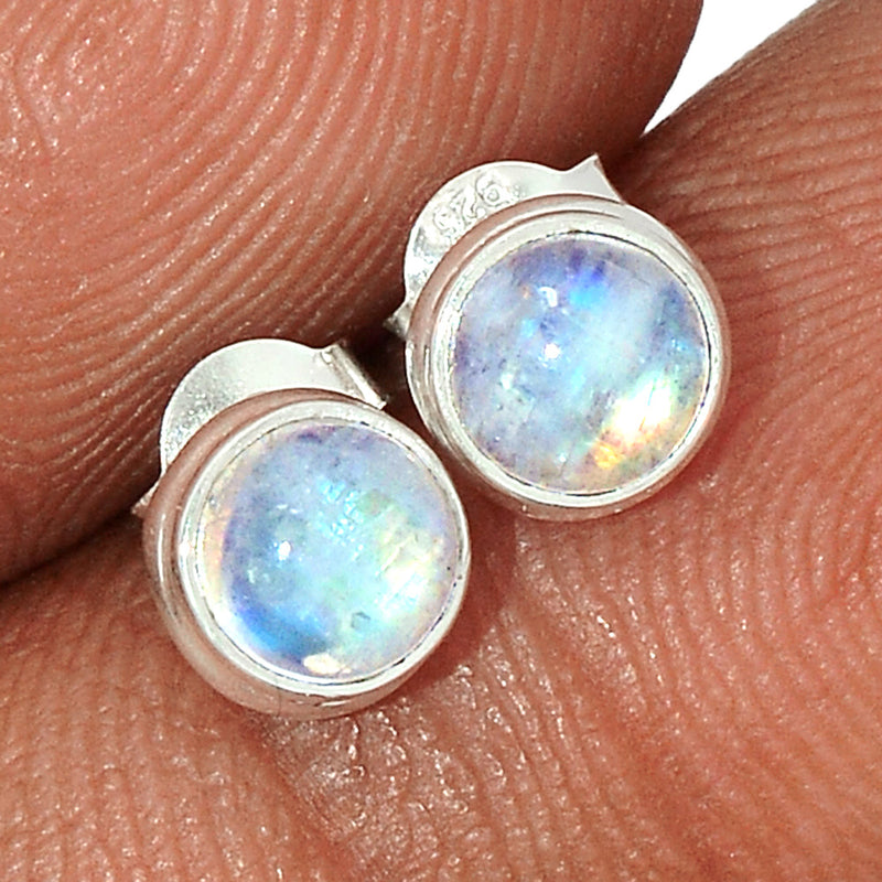 Rainbow Moonstone Studs - MONS1102