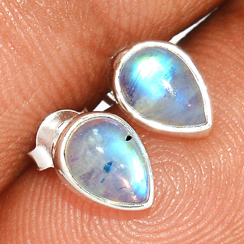 Rainbow Moonstone Studs - MONS1106