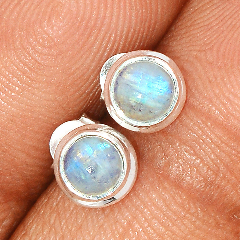 Rainbow Moonstone Studs - MONS1108