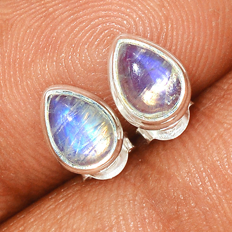 Rainbow Moonstone Studs - MONS1109