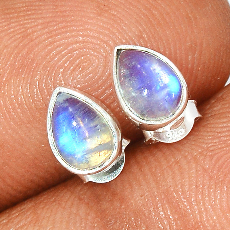 Rainbow Moonstone Studs - MONS1111