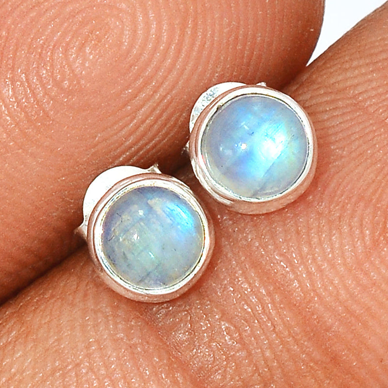 Rainbow Moonstone Studs - MONS1113