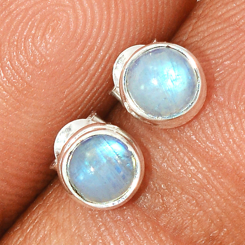 Rainbow Moonstone Studs - MONS1117