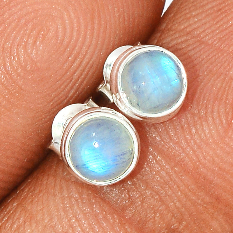 Rainbow Moonstone Studs - MONS1120