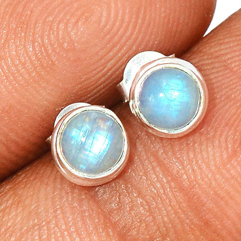 Rainbow Moonstone Studs - MONS1122