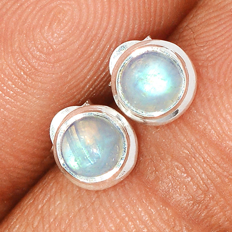 Rainbow Moonstone Studs - MONS1129