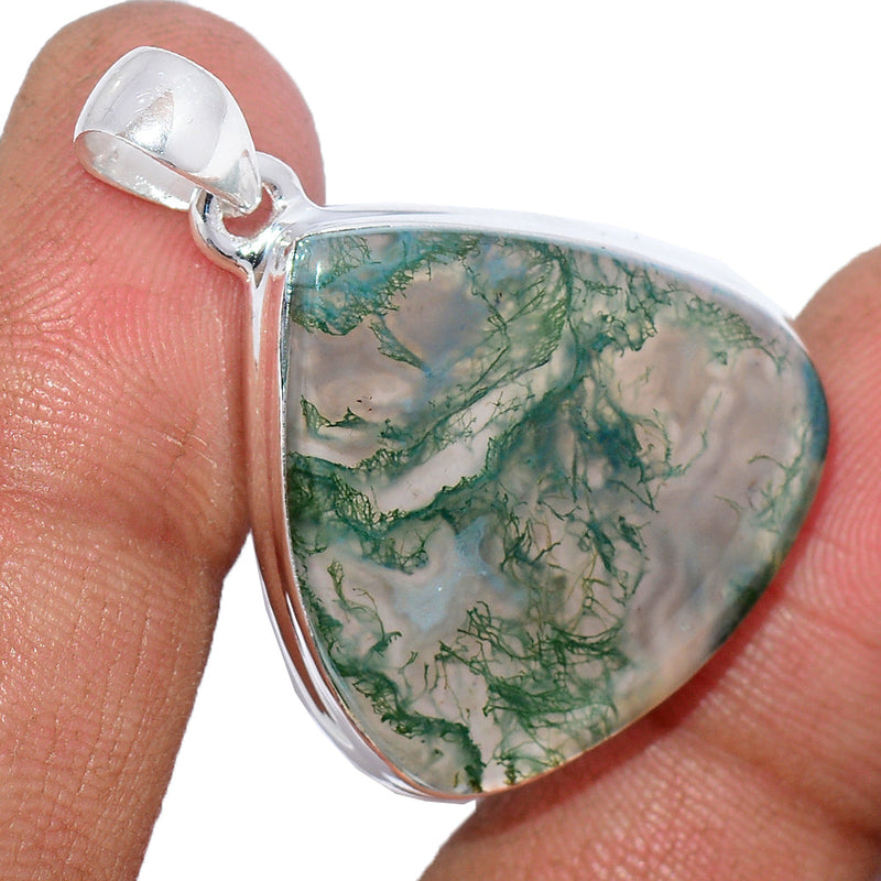 1.5" Moss Agate Pendants - MOSP1408