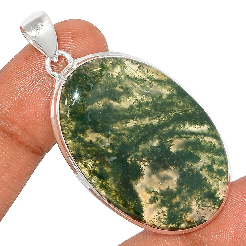 2.1" Moss Agate Pendants - MOSP1450