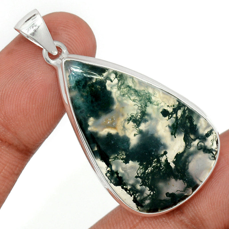 1.8" Moss Agate Pendants - MOSP1501