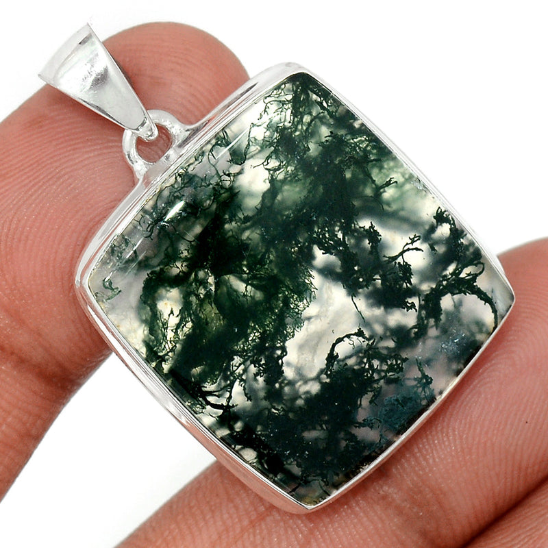 1.5" Moss Agate Pendants - MOSP1522