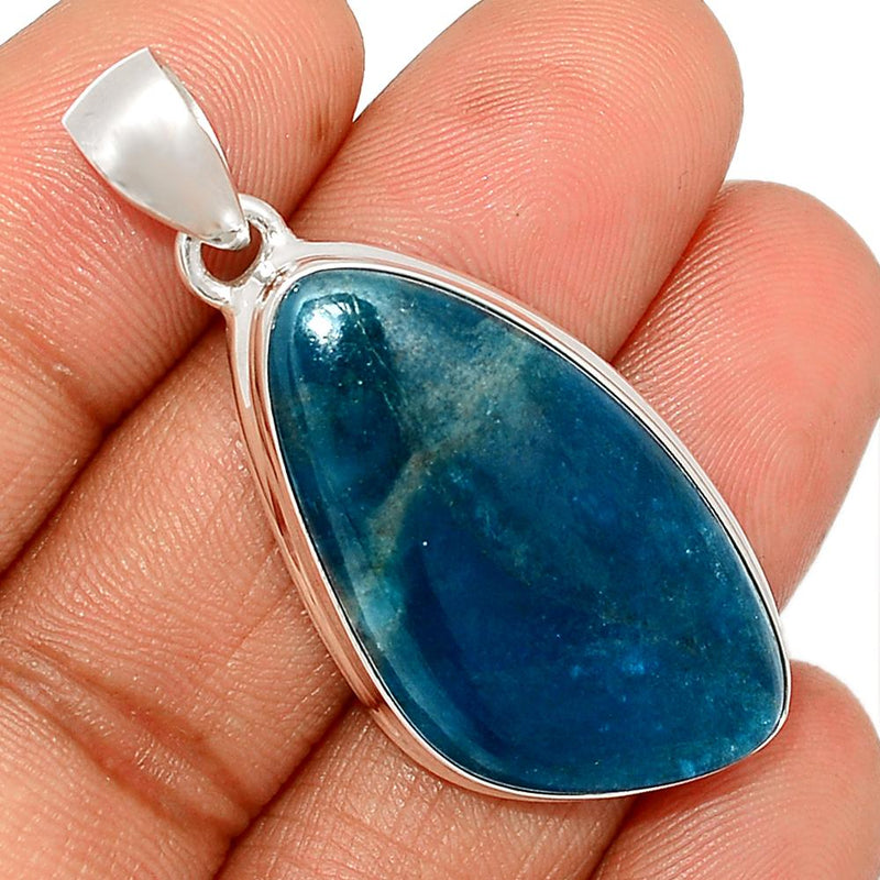 1.7" Neon Blue Apatite Cabochon Pendants - NACP364