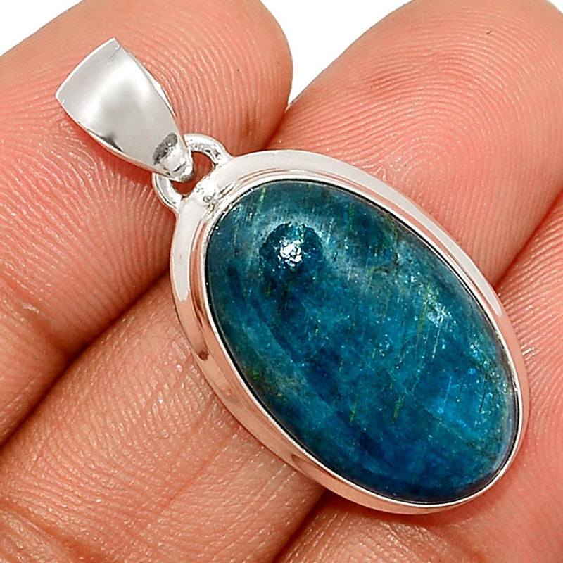 1.3" Neon Blue Apatite Cabochon Pendants - NACP366