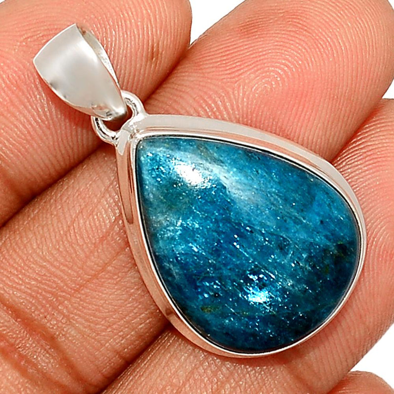 1.3" Neon Blue Apatite Cabochon Pendants - NACP382