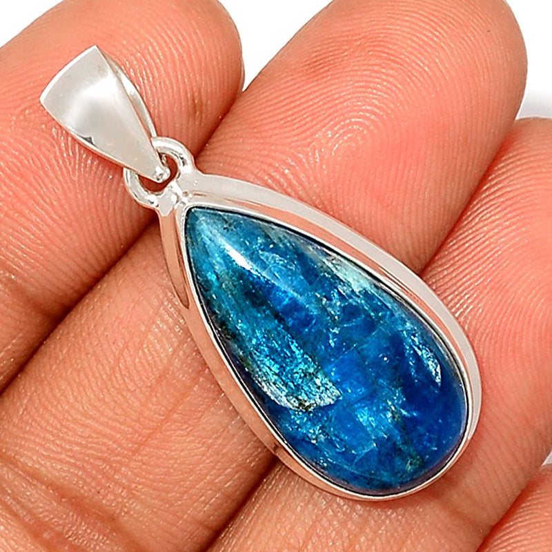 1.3" Neon Blue Apatite Cabochon Pendants - NACP387