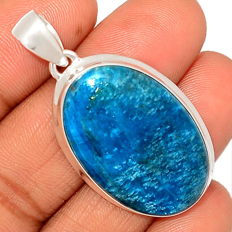 1.6" Neon Blue Apatite Cabochon Pendants - NACP389