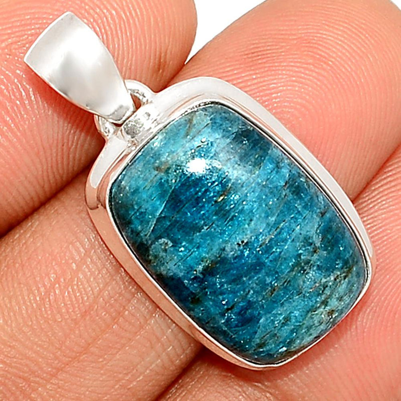 1.1" Neon Blue Apatite Cabochon Pendants - NACP390