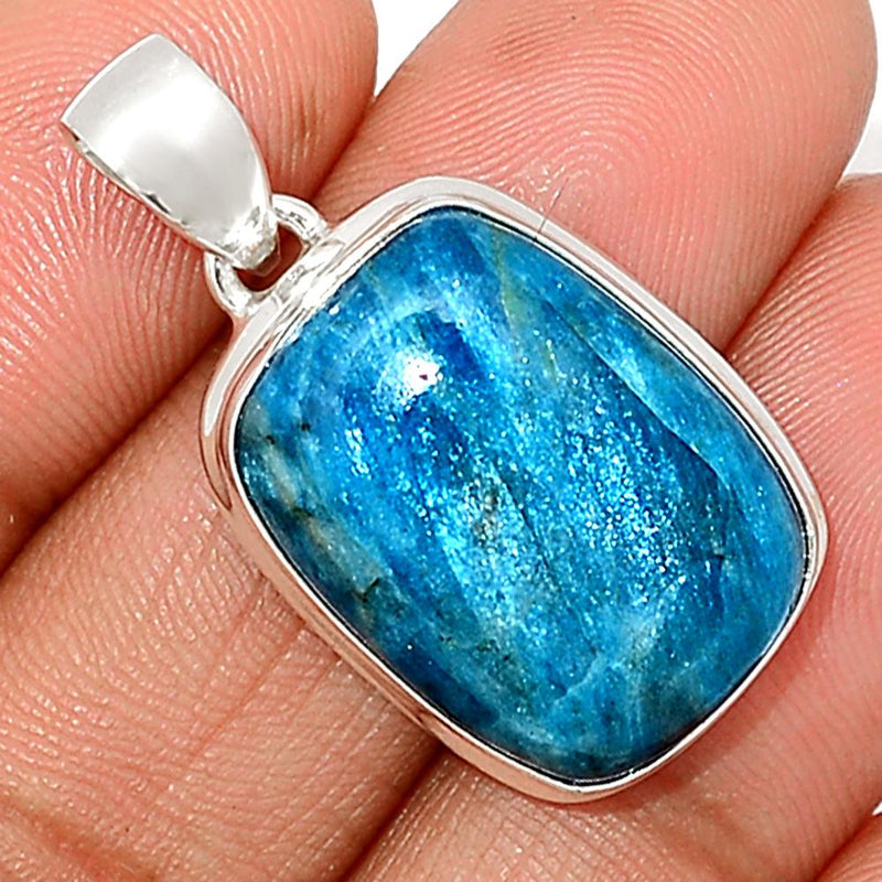 1.2" Neon Blue Apatite Cabochon Pendants - NACP397