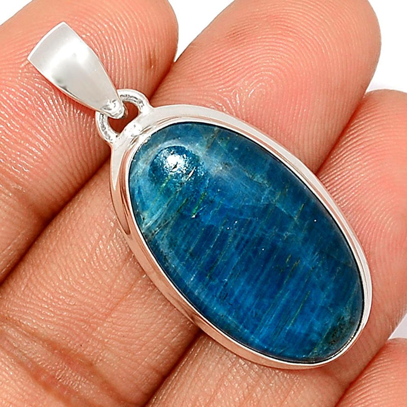 1.5" Neon Blue Apatite Cabochon Pendants - NACP407