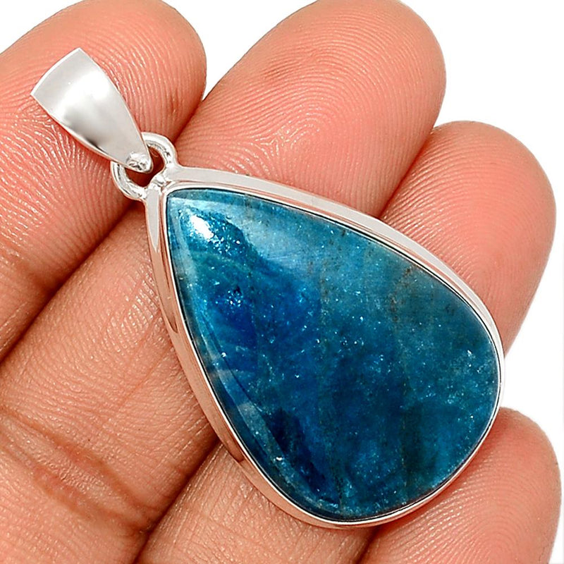 1.7" Neon Blue Apatite Cabochon Pendants - NACP408