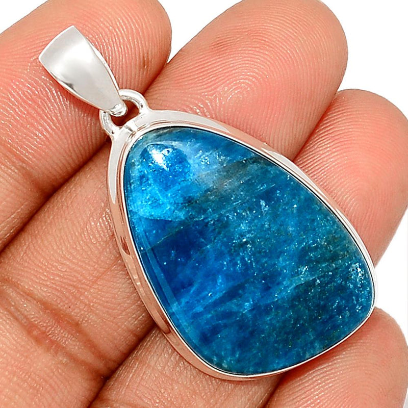 1.6" Neon Blue Apatite Cabochon Pendants - NACP417