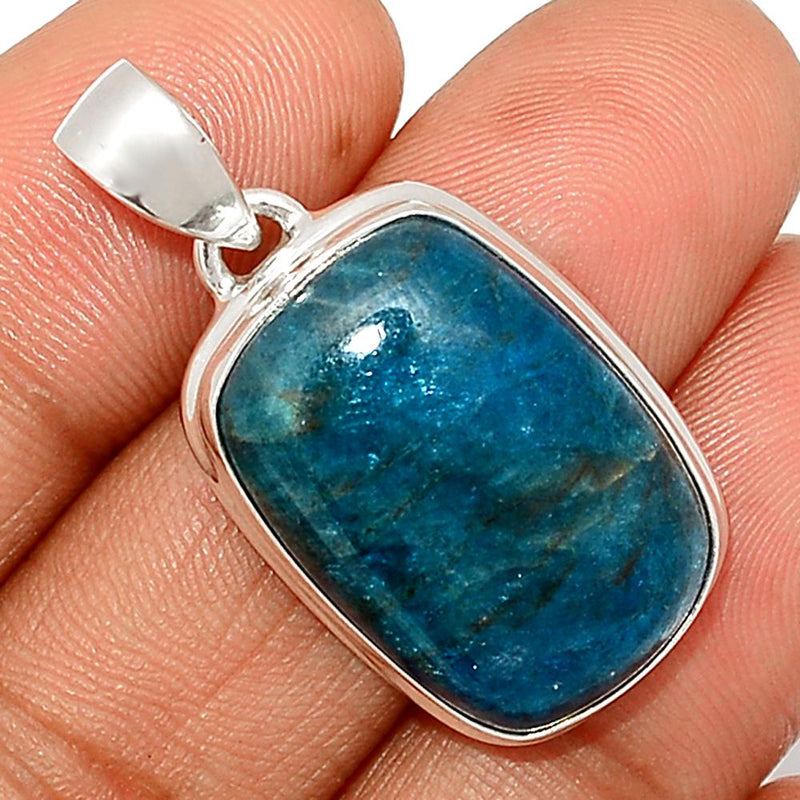 1.2" Neon Blue Apatite Cabochon Pendants - NACP418