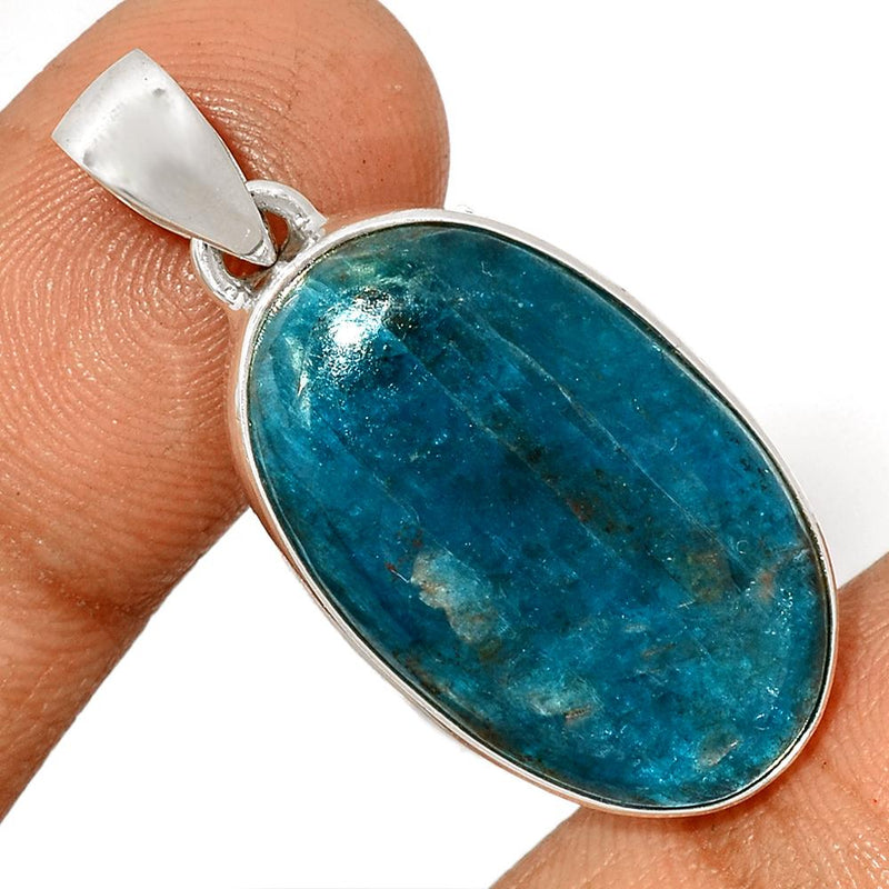 1.6" Neon Blue Apatite Cabochon Pendants - NACP424