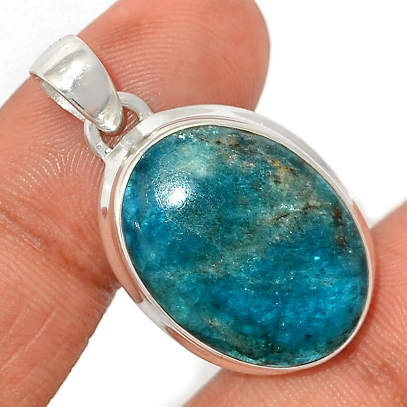 1.3" Neon Blue Apatite Cabochon Pendants - NACP474