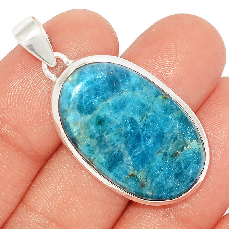 1.6" Neon Blue Apatite Cabochon Pendants - NACP627