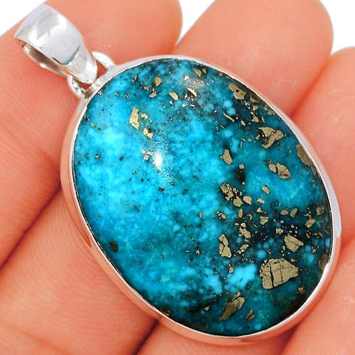 1.7" Nisapur Parsian Turquoise Pendants - NITP473