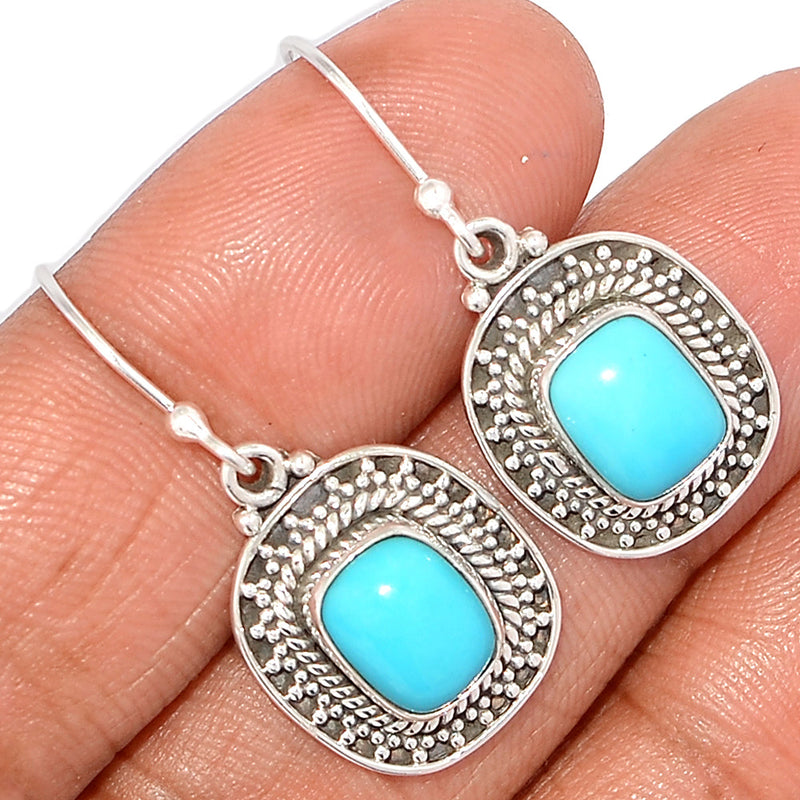 1.3" Fine Filigree - Natural Kingman Turquoise Earrings - NKTE64