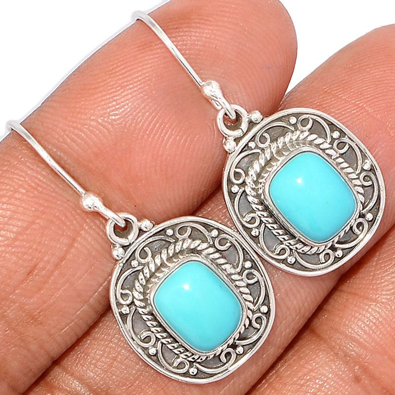 1.3" Fine Filigree - Natural Kingman Turquoise Earrings - NKTE79