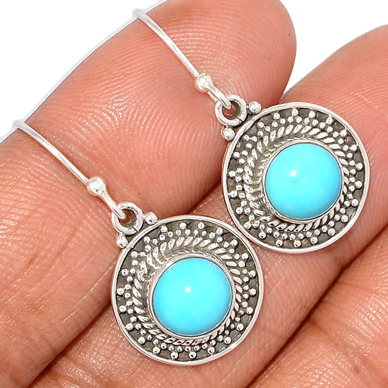 1.2" Fine Filigree - Natural Kingman Turquoise Earrings - NKTE86